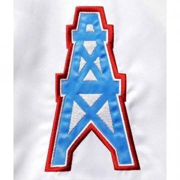 White/Light Blue Houston Oilers Historic Logo Renegade Jacket White/Light Blue Houston Oilers Historic Logo Renegade Jacket