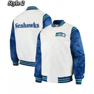 Seattle Seahawks Varsity White Satin Jacket