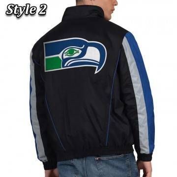 Seattle Seahawks Thursday Night Gridiron Black Half-Zip Jacket
