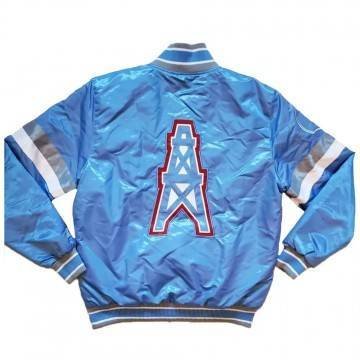 Houston Oilers 1980s Light Blue Jacket