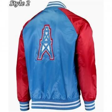 Houston Oilers Blue Varsity Jacket