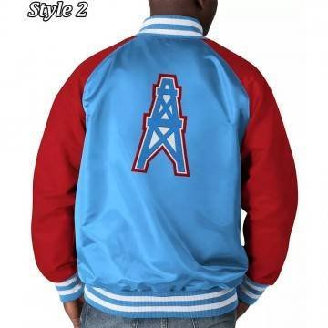 Houston Oilers Blue Varsity Jacket