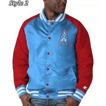 Houston Oilers Blue Varsity Jacket