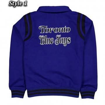Toronto Blue Jays Sport Night Teddy Blue Varsity Jacket