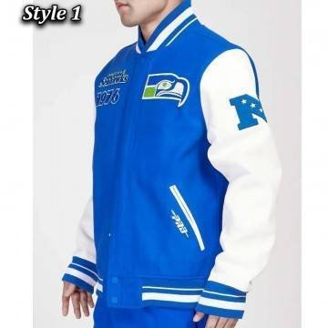 Retro Seattle Seahawks Classic Rib Varsity Jacket