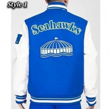 Retro Seattle Seahawks Classic Rib Varsity Jacket