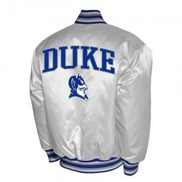 Duke Blue Devils Tide White Club Satin Jacket