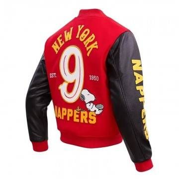 New York Nappers Peanuts Snoopy Varsity Jacket