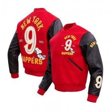 New York Nappers Peanuts Snoopy Varsity Jacket