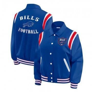 Buffalo Bills Midnight Royal Varsity Satin Jacket