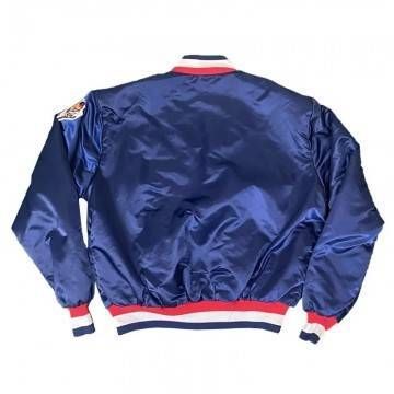 Vintage Buffalo Bisons Baseball Blue Satin Jacket
