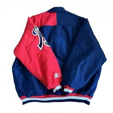 Buffalo Bisons 90s Blue & Red Satin Jacket