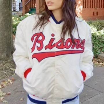 Vintage Buffalo Bisons Baseball White Satin Jacket Vintage Buffalo Bisons Baseball White Satin Jacket