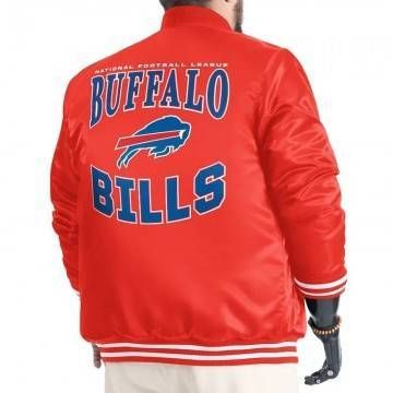 Buffalo Bills Adaptive Team Graphic Varsity Satin Jacket