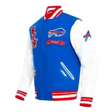 Buffalo Bills Prep Varsity Wool/Leather Jacket Buffalo Bills Prep Varsity Wool/Leather Jacket