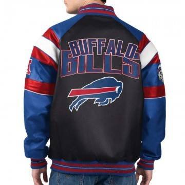 Buffalo Bills G-III Faux Varsity Leather Jacket Buffalo Bills G-III Faux Varsity Leather Jacket