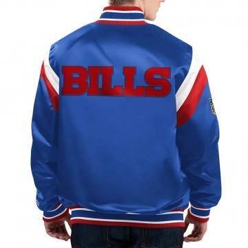 Shutout Throwback Buffalo Bills Blue Satin Jacket Shutout Throwback Buffalo Bills Blue Satin Jacket