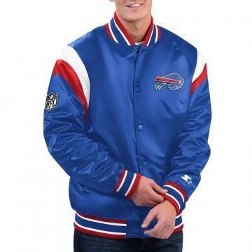 Shutout Throwback Buffalo Bills Blue Satin Jacket Shutout Throwback Buffalo Bills Blue Satin Jacket