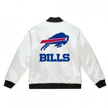 Buffalo Bills White Bomber Jacket Buffalo Bills White Bomber Jacket