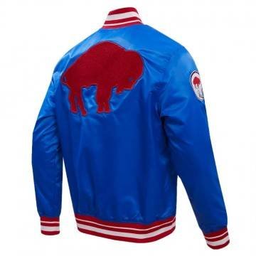 Buffalo Bills Blue Retro Classic Rib Jacket Buffalo Bills Blue Retro Classic Rib Jacket