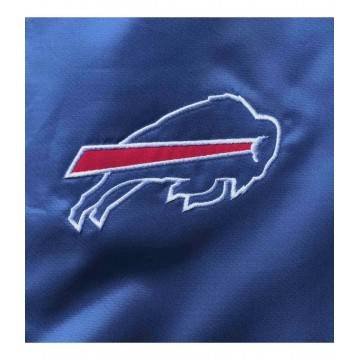 Buffalo Bills Leader Full-Snap Blue & Red Satin Jacket