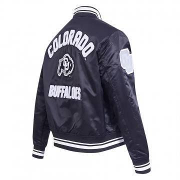 Colorado Buffaloes Pearl Navy Satin Jacket