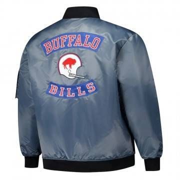 Buffalo Bills Charcoal Bomber Full-Zip Jacket