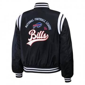 Buffalo Bills Full-Zip Black Bomber Jacket Buffalo Bills Full-Zip Black Bomber Jacket