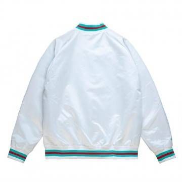 Vancouver Grizzlies Lightweight White Satin Jacket