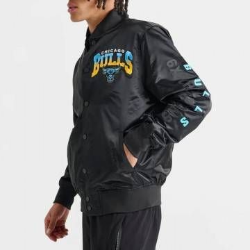 Chicago Bulls Gamma 6-Time Champs Black Satin Jacket