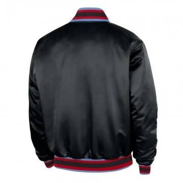 Chicago Bulls Remix Courtside Black Bomber Jacket