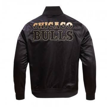 Chicago Bulls Gold Logo Satin Jacket Chicago Bulls Gold Logo Satin Jacket