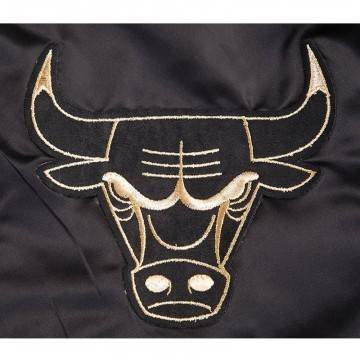 Chicago Bulls Gold Logo Satin Jacket Chicago Bulls Gold Logo Satin Jacket