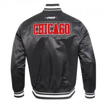 Chicago Bulls DIY Pick Stitch Classic Rib Satin Jacket Chicago Bulls DIY Pick Stitch Classic Rib Satin Jacket
