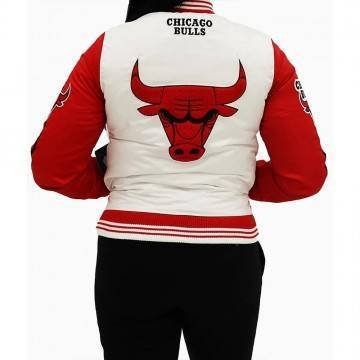 Chicago Bulls Red Two Tone Satin Jacket