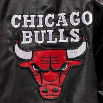Chicago Bulls Varsity Black Satin Jacket