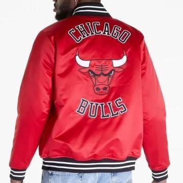 Chicago Bulls Heavyweight Red Satin Jacket