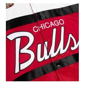 Chicago Bulls Special Script Red and White Satin Jacket Chicago Bulls Special Script Red and White Satin Jacket