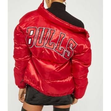 High School Chicago Bulls Red Puffer Jacket High School Chicago Bulls Red Puffer Jacket