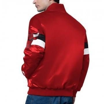 Chicago Bulls Red Varsity Satin Jacket
