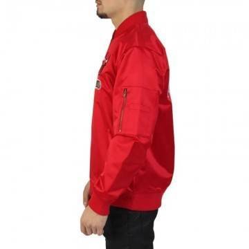 Chicago Bulls Vintage Logo Red Lightweight Satin Jacket