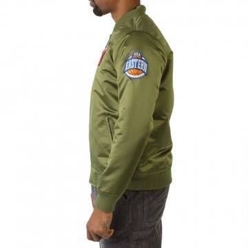 Chicago Bulls Flight Green Satin Jacket