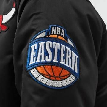 Chicago Bulls Flight Black Satin Jacket