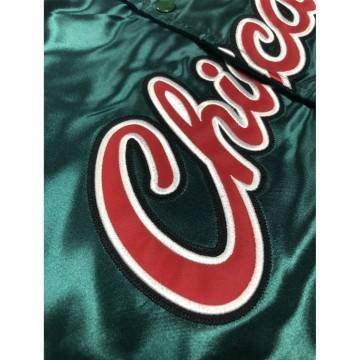 Satin Chicago Bulls Green Jacket Satin Chicago Bulls Green Jacket