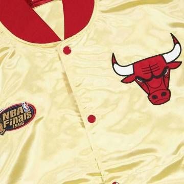 Chicago Bulls Gold Satin Jacket
