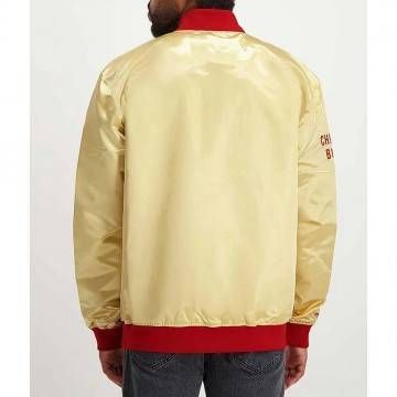 Chicago Bulls Gold Satin Jacket