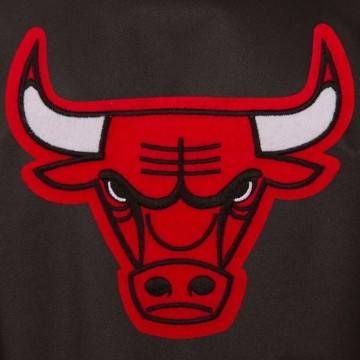Chicago Bulls Black & Red Twill Jacket