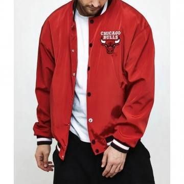 Chicago Bulls Red Bomber Jacket