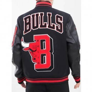 Mashup Chicago Bulls Black Varsity Jacket