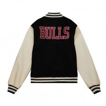 Chicago Bulls Classics Black & Off White Varsity Jacket